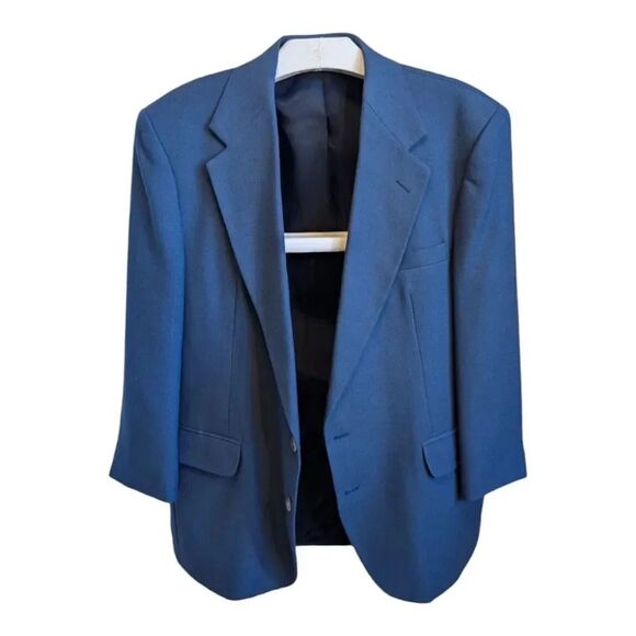Haggar Blue Jacket Blazer Mens Size 40 Excellent Condition - Picture 2 of 6